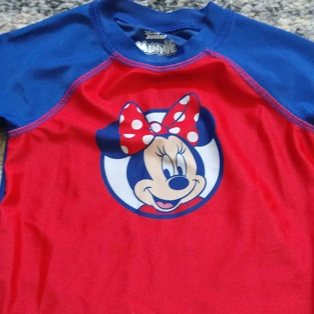 Toddler Minnie Mouse Swim Suit and Shirt size 3T
